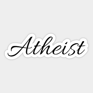 Script Atheist Shirt Sticker